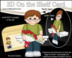 3D On the Shelf Card Kit - Valentine Heart Shaped Roses Love & Romance Teen Alek