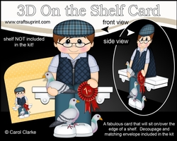 3D On the Shelf Card Kit - Little Pigeon Fancier Ike