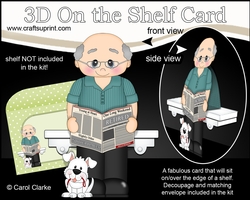 3D On the Shelf Card Kit - Vem is Happily Retired