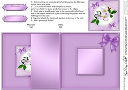 Clematis and Lace No-Hole Fold Back Card