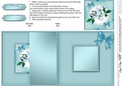 Clematis and Lace No-Hole Fold Back Card