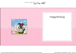 Hamish Scottie Dog has a basket of Pretty Flowers square landscape insert