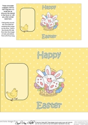 HAPPY EASTER Bunny in a Basket Chocolate Wrapper