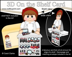 3D On the Shelf Card Kit - Glamorous Cosmetics Shop Assistant Kimbra