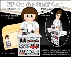 3D On the Shelf Card Kit - Glamorous Cosmetics Shop Assistant Nakita