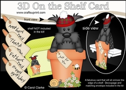 3D On the Shelf Card Kit - Flower Pot Friends Little Scottie Dog Hamish