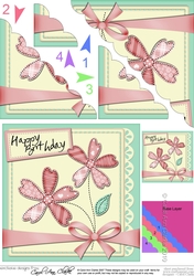 Birthday Patchwork Flowers & Lace Scalloped Corner Stacker