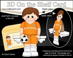 3D On the Shelf Card Kit - Little Footballer Palmer plays for Blackpool