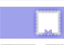 Square Pearls and Lace Card Front or Insert