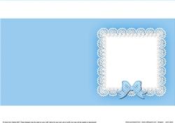 Square Pearls and Lace Card Front or Insert