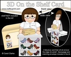 3D On the Shelf Card Kit -  Happy Heels Shoe shop Assistant Margie