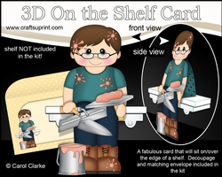 3D On the Shelf Card Kit - Plasterer Scotty is ready for work