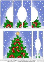 Holly Tree! Quick Card with Circular Side Stacker Topper