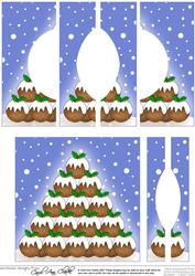 Xmas Pudding Tree! Quick Card Circular Side Stacker Topper