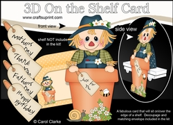 3D On the Shelf Card Kit - Flower Pot Friends Little Scarecrow Ayman