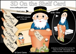3D On the Shelf Card Kit - Flower Pot Friends Little Gnome Jack