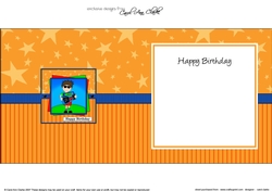 Boyz Birthday Teen Jaz has a Boombox square landscape insert