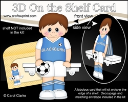 3D On the Shelf Card Kit - Little Footballer Napoleon plays for Blackburn