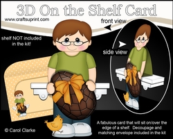 3D On the Shelf Card Kit - Easter Teen Dominick has a Lovely big chocolate Easter Egg