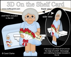 3D On the Shelf Card Kit - Ethnic Lady Tanseem has a Letter & Roses for Mum