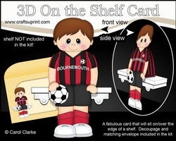 3D On the Shelf Card Kit - Little Footballer Lavern plays for Bournemouth