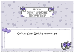 Large DL On Your Silver Wedding Anniversary insert