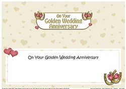 Large DL On Your Golden Wedding Anniversary insert