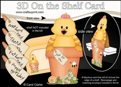 3D On the Shelf Card Kit - Flower Pot Friends Little Chick Mallow