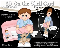 3D On the Shelf Card Kit - Little Boy Archie is a New Big Brother