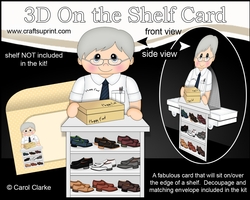 3D On the Shelf Card Kit - Happy Feet Shoe shop Assistant Rodger