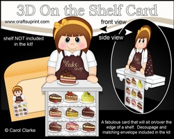 3D On the Shelf Card Kit - The Cake Shop Kellee serves a delicious slice of Gateaux