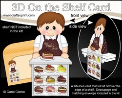 3D On the Shelf Card Kit - The Cake Shop Darell serves a delicious slice of Gateaux