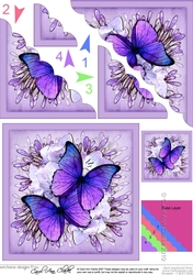 Butterflies & Flowers Scalloped Corner Stacker