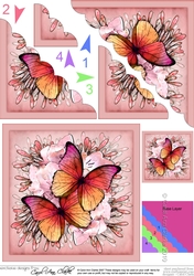 Butterflies & Flowers Scalloped Corner Stacker