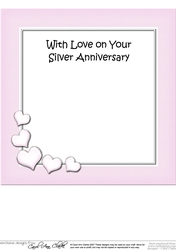 Silver Wedding Anniversary matching 8x8 insert panel