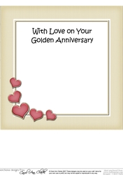 Golden Wedding Anniversary matching 8x8 insert panel