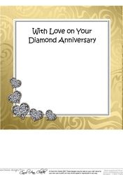Diamond Wedding Anniversary matching 8x8 insert panel