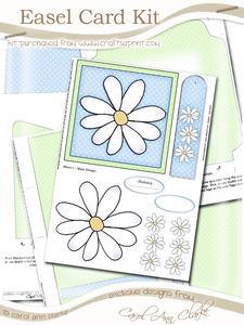Daisy Easel Card Kit in with 3D Decoupage