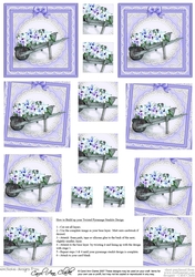 Flower Filled Wheelbarrow Twisted Pyramage sheet