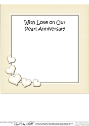 Our Pearl Wedding Anniversary matching 8x8 insert panel