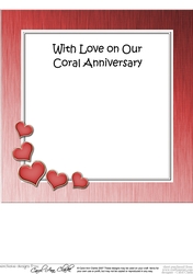 Our Coral Wedding Anniversary matching 8x8 insert panel