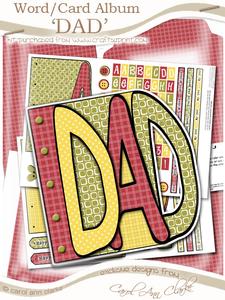 Dad Word Book Kit in Rust and Sage
