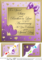 8x8 Sister & Brother in Law Anniversary Scalloped Corner