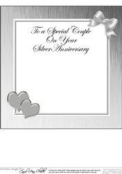 For a Special Couple on your Silver Wedding Anniversary matching 8x8 insert panel