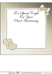 For a Special Couple on your Pearl Wedding Anniversary matching 8x8 insert panel