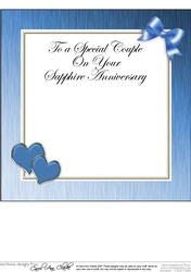 For a Special Couple on your Sapphire Wedding Anniversary matching 8x8 insert panel