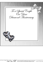 For a Special Couple on your Diamond Wedding Anniversary matching 8x8 insert panel