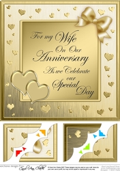 8x8 For My Wife on Our Anniversary Scalloped Corner