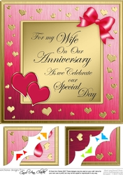 8x8 For My Wife on Our Anniversary Scalloped Corner