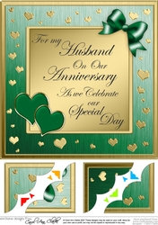 8x8 For My Husband on Our Anniversary Scalloped Corner